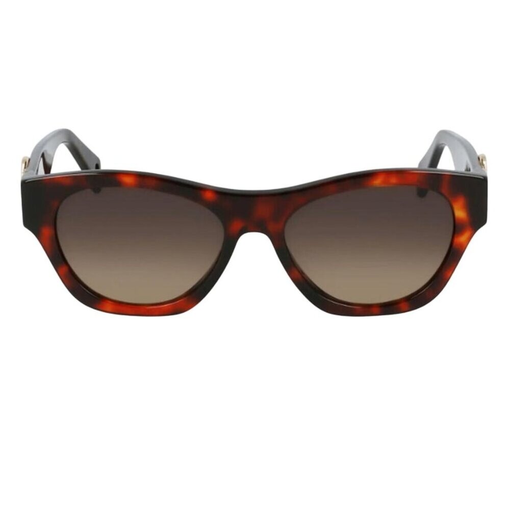Lanvin Mother & Child 55mm Rectangle Sunglasses Havana Red